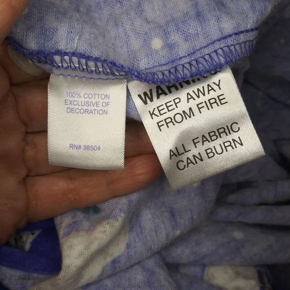 Lanz of Salzburg Harry Potter Style White Owl Patterned Purple Flannel Nightgown - Picture 10 of 12